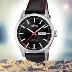 LOTUS Herren Armbanduhr Classic 18671/4 Quarz Leder schwarz UL18671/4