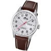 LOTUS Herren Armbanduhr Junior 18582/1 Quarz Leder silber UL18582/1 UL18671/1