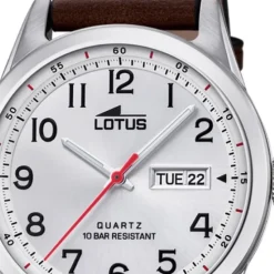 LOTUS Herren Armbanduhr Junior 18582/1 Quarz Leder silber UL18582/1 UL18671/1