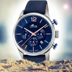 LOTUS Herren Armbanduhr Khrono 18689/2 Quarz Leder blau UL18689/2