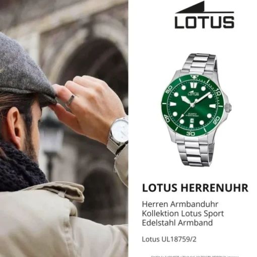 Lotus Herren Armbanduhr Sport 18759/2 Analog Edelstahl silber UL18759/2