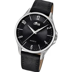 Lotus Herren-Armbanduhr Leder schwarz 18518/4 Quarz klassisch UL18518/4