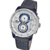 Lotus Herren-Armbanduhr Leder blau 18367/1 Quarz Khrono UL18367/1