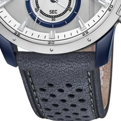 Lotus Herren-Armbanduhr Leder blau 18367/1 Quarz Khrono UL18367/1