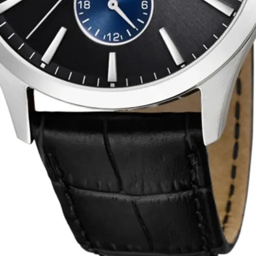 Lotus Herren-Armbanduhr Leder schwarz 18576/6 Quarz Minimalist UL18576/6