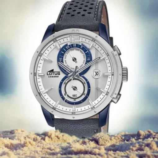 Lotus Herren-Armbanduhr Leder blau 18367/1 Quarz Khrono UL18367/1