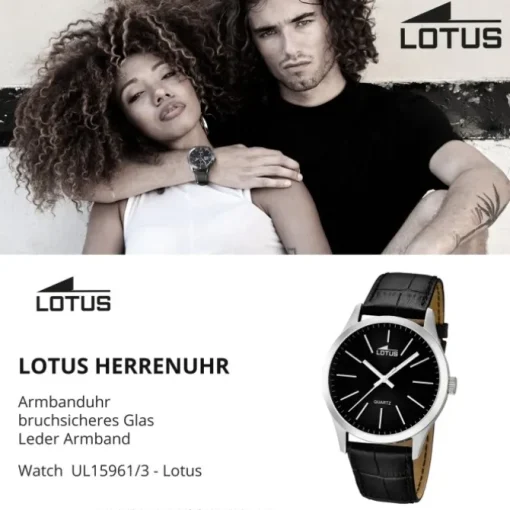 LOTUS Herren-Armbanduhr Minimalist analog Quarz Leder UL15961/3