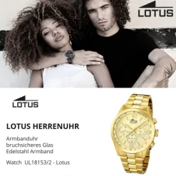 LOTUS Herren-Uhr - Minimalist - Analog - Quarz - Edelstahl Klassik Uhr UL18153/2