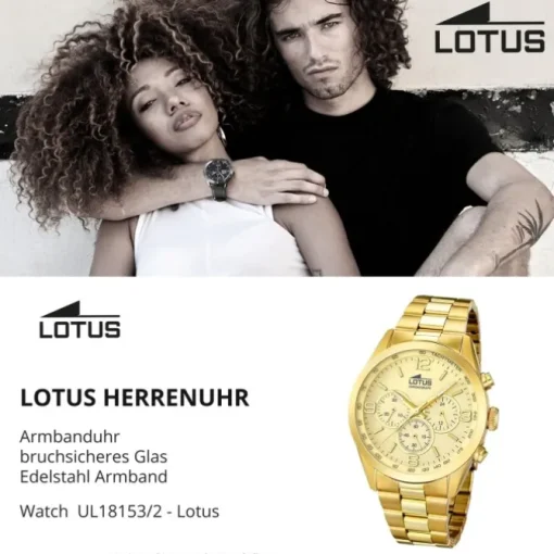 LOTUS Herren-Uhr - Minimalist - Analog - Quarz - Edelstahl Klassik Uhr UL18153/2