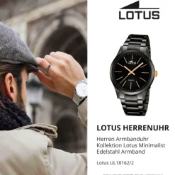 LOTUS Herren-Uhr - Minimalist - Analog - Quarz - Edelstahl - UL18162/2