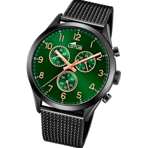 Lotus Herrenuhr Edelstahl schwarz Lotus Minimalist Armbanduhr UL18639/E