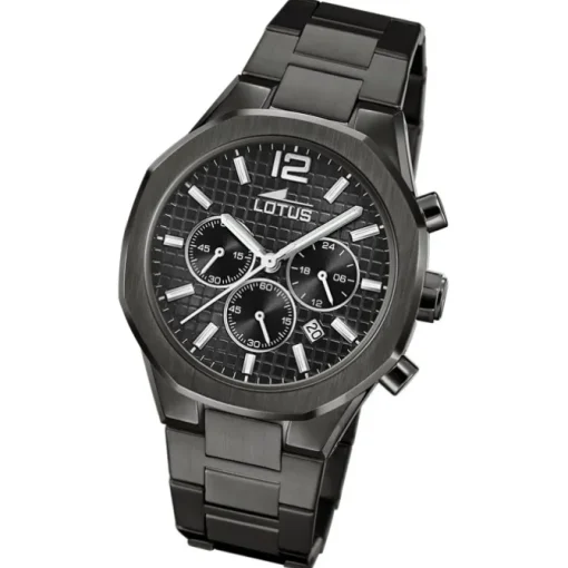 Lotus Herrenuhr Edelstahl schwarz Lotus Classic Armbanduhr UL18849/1