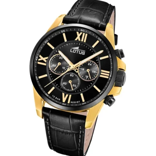 Lotus Herrenuhr Edelstahl schwarz Lotus Classic Armbanduhr UL18882/1