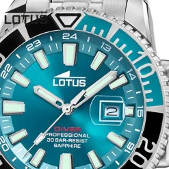 Lotus Herrenuhr Edelstahl Silikon hellblau Lotus Classic Armbanduhr UL18938/1