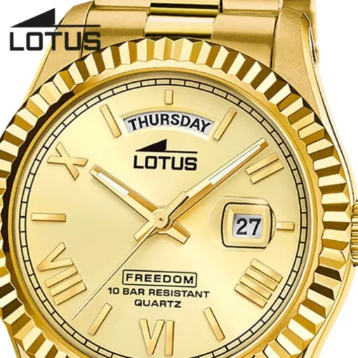 Lotus Herrenuhr Edelstahl gold Lotus Classic Armbanduhr UL18857/1