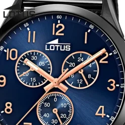 Lotus Herrenuhr Edelstahl schwarz Lotus Minimalist Armbanduhr UL18639/D
