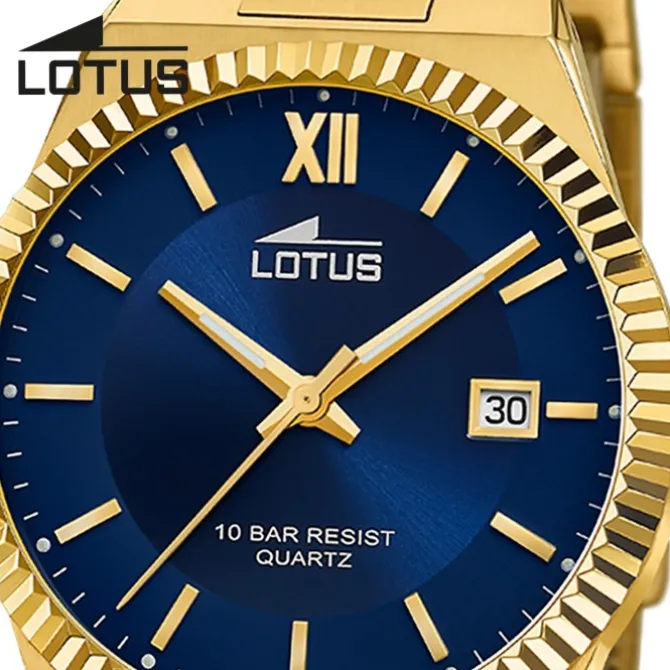 Lotus Herrenuhr Edelstahl gold Lotus Classic Armbanduhr UL18837/2