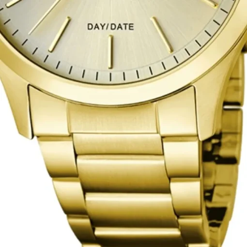 Lotus Herrenuhr Edelstahl gold Lotus Minimalist Armbanduhr UL15955/2