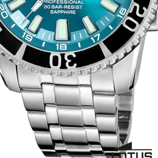 Lotus Herrenuhr Edelstahl Silikon hellblau Lotus Classic Armbanduhr UL18938/1