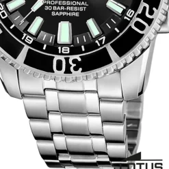 Lotus Herrenuhr Edelstahl Silikon schwarz Lotus Classic Armbanduhr UL18938/4