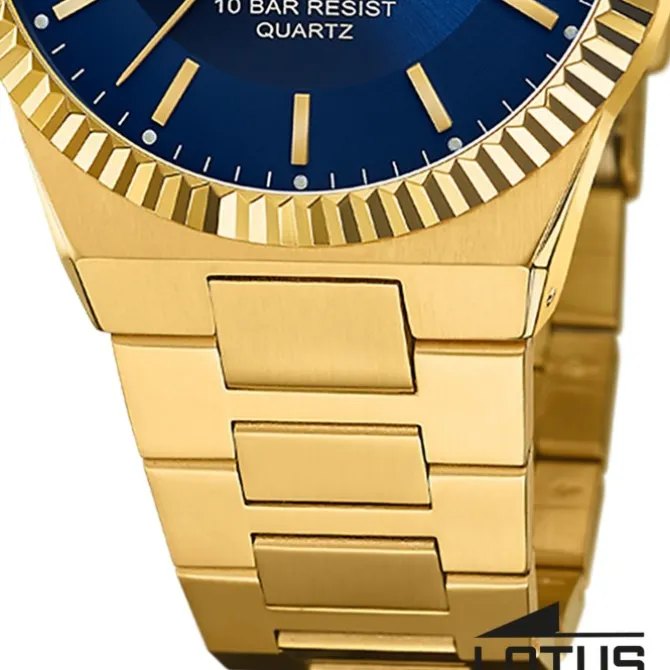 Lotus Herrenuhr Edelstahl gold Lotus Classic Armbanduhr UL18837/2