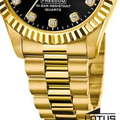 Lotus Herrenuhr Edelstahl gold Lotus Classic Armbanduhr UL18857/7