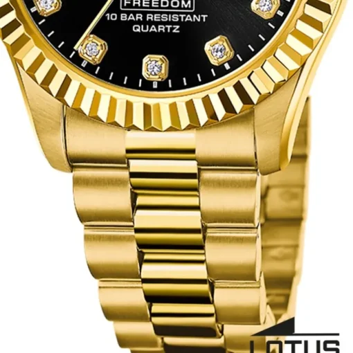 Lotus Herrenuhr Edelstahl gold Lotus Classic Armbanduhr UL18857/7