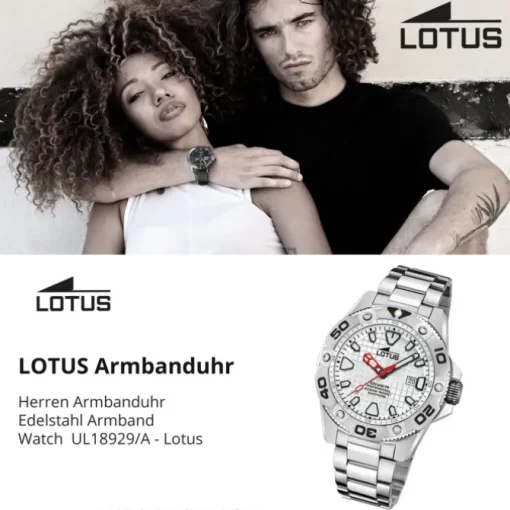 Lotus Herrenuhr Edelstahl silber Lotus Classic Armbanduhr UL18929/A