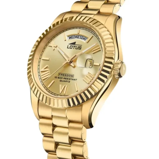 Lotus Herrenuhr Edelstahl gold Lotus Classic Armbanduhr UL18857/1