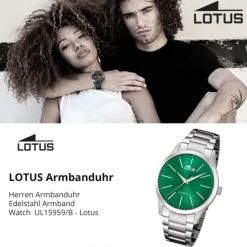 Lotus Herrenuhr Edelstahl silber Lotus Minimalist Armbanduhr UL15959/B