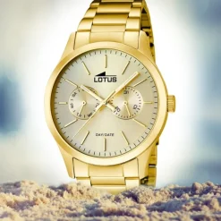 Lotus Herrenuhr Edelstahl gold Lotus Minimalist Armbanduhr UL15955/2