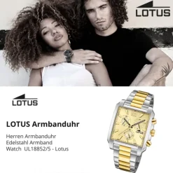Lotus Herrenuhr Edelstahl silbergold Lotus Classic Armbanduhr UL18852/5