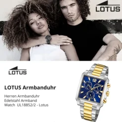 Lotus Herrenuhr Edelstahl silbergold Lotus Classic Armbanduhr UL18852/2