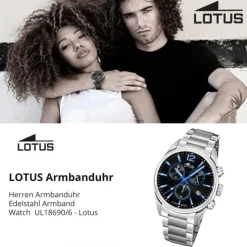 Lotus Herrenuhr Edelstahl silber Lotus Classic Armbanduhr UL18690/6