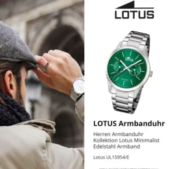 Lotus Herrenuhr Edelstahl silber Lotus Minimalist Armbanduhr UL15954/E