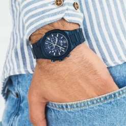 Lotus Herrenuhr Edelstahl blau Lotus Classic Armbanduhr UL18848/1
