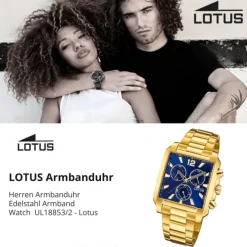 Lotus Herrenuhr Edelstahl gold Lotus Classic Armbanduhr UL18853/2