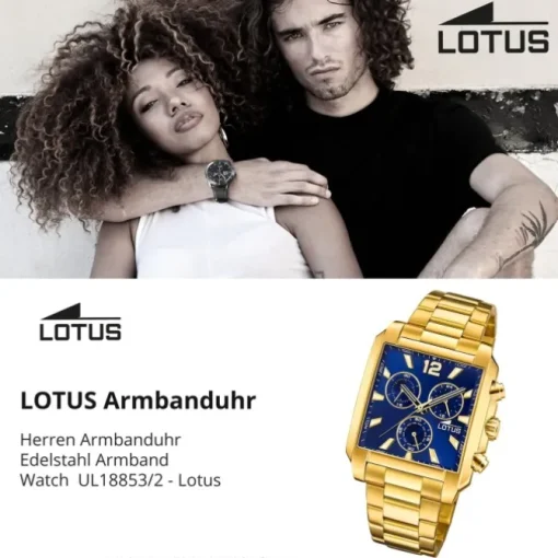 Lotus Herrenuhr Edelstahl gold Lotus Classic Armbanduhr UL18853/2