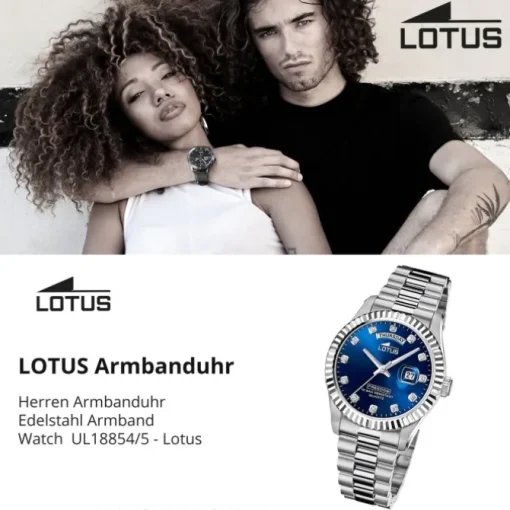Lotus Herrenuhr Edelstahl silber Lotus Classic Armbanduhr UL18854/5