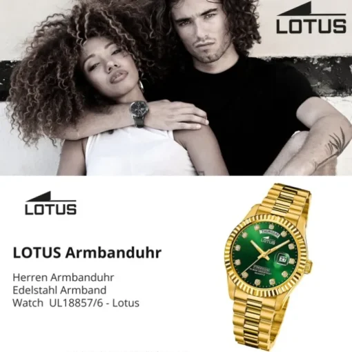 Lotus Herrenuhr Edelstahl gold Lotus Classic Armbanduhr UL18857/6