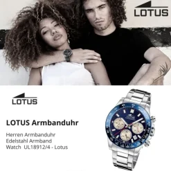 Lotus Herrenuhr Edelstahl silber Lotus Classic Armbanduhr UL18912/4