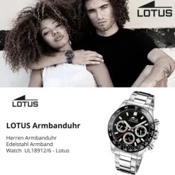 Lotus Herrenuhr Edelstahl silber Lotus Classic Armbanduhr UL18912/6