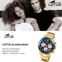 Lotus Herrenuhr Edelstahl gold Lotus Classic Armbanduhr UL18914/4