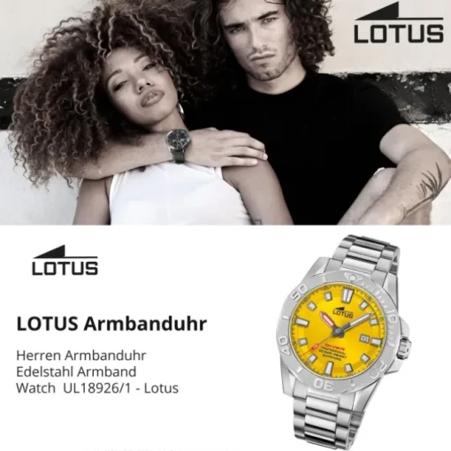 Lotus Herrenuhr Edelstahl silber Lotus Classic Armbanduhr UL18926/1
