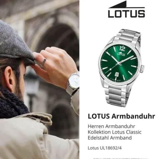 Lotus Herrenuhr Edelstahl silber Lotus Classic Armbanduhr UL18692/4