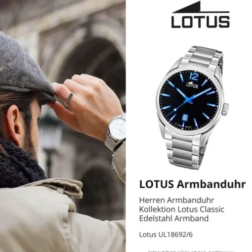 Lotus Herrenuhr Edelstahl silber Lotus Classic Armbanduhr UL18692/6