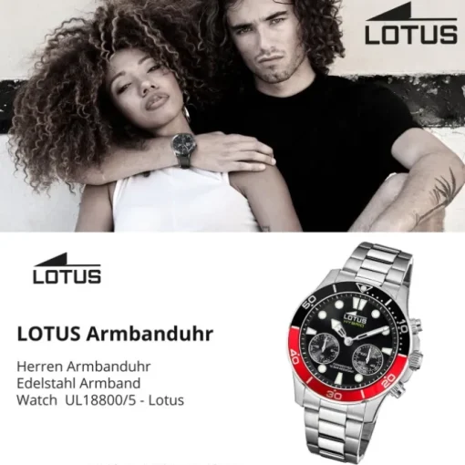Lotus Herrenuhr Edelstahl silber Lotus Classic Armbanduhr UL18800/5