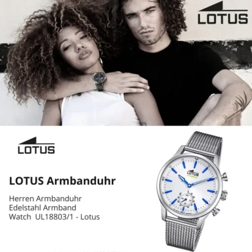 Lotus Herrenuhr Edelstahl silber Lotus Classic Armbanduhr UL18803/1