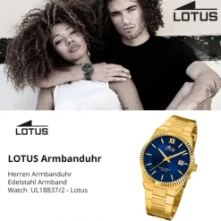 Lotus Herrenuhr Edelstahl gold Lotus Classic Armbanduhr UL18837/2