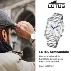 Lotus Herrenuhr Edelstahl silber Lotus Classic Armbanduhr UL18850/1